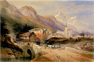 An Alpine Village by Richard Principal Leitch